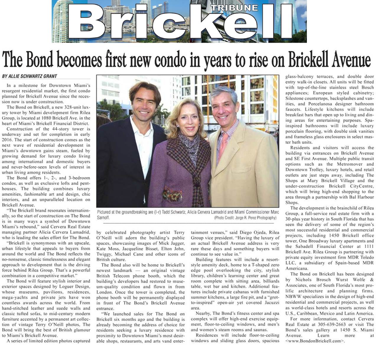 Brickell Tribune -- Bond Groundbreaking